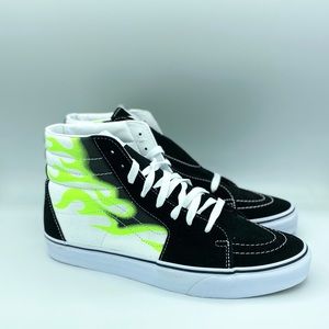 Vans | Shoes | New Vans Sk8 Hi Green Flames Mens 15 | Poshmark